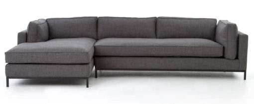 Four Hands Bennett Charcoal Grammercy 2 Pc Sectional Left Arm Chaise - Image 2
