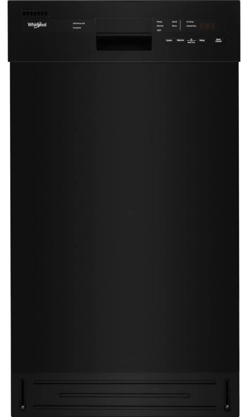 Whirlpool ADA 18" Black Small-Space Compact Dishwasher