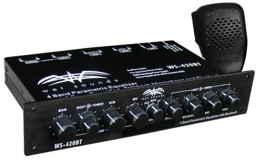 Wet Sounds Black Multi Zone Equalizer With Integrated Bluetooth