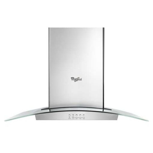 Whirlpool 36" Stainless Steel And Modern Glass Wall Mount Range Hood