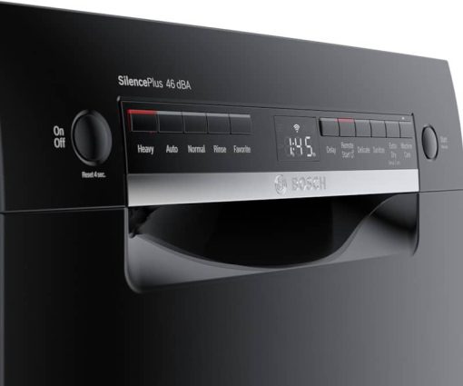 Bosch ADA 300 Series 18" Black Recessed Handle Dishwasher - Image 3