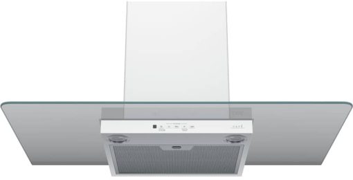 Cafe 36" Matte White Wall-Mount Glass Canopy Chimney Hood - Image 2