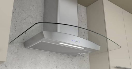 Zephyr Ravenna 36" Stainless Steel With Clear Glass Wall Hood - Image 3