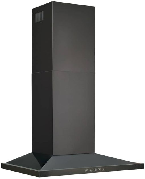 Broan BWS2 Series 30" Black Stainless Steel Wall-Mount Low Profile Pyramidal Chimney Range Hood
