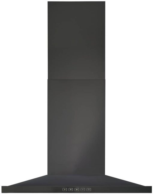 Broan BWS2 Series 30" Black Stainless Steel Wall-Mount Low Profile Pyramidal Chimney Range Hood - Image 2