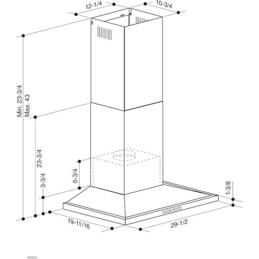 Broan BWS2 Series 30" Stainless Steel Wall-Mount Low Profile Pyramidal Chimney Range Hood - Image 6
