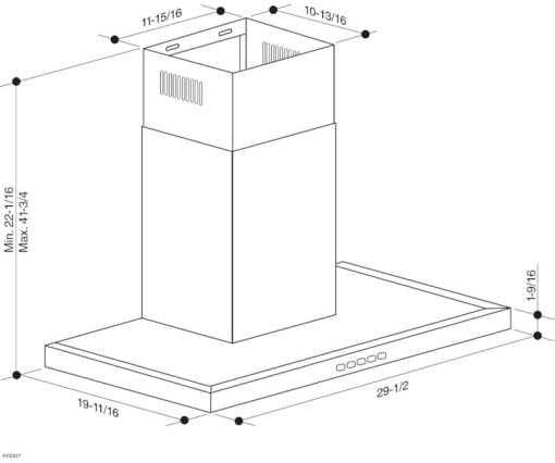 Broan BWT2 Series 30" Stainless Steel T-Style Chimney Range Hood - Image 6