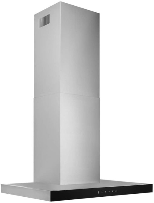 Broan BWT2 Series 30" Stainless Steel With Black Glass T-Style Chimney Range Hood