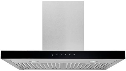 Broan BWT2 Series 30" Stainless Steel With Black Glass T-Style Chimney Range Hood - Image 2