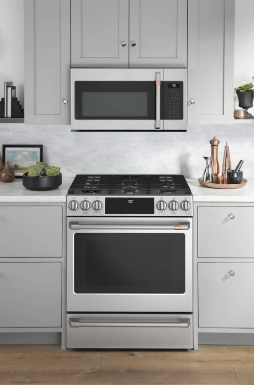 Cafe 1.9 Cu. Ft. Stainless Steel With Brushed Stainless Over-The-Range Microwave Oven - Image 3