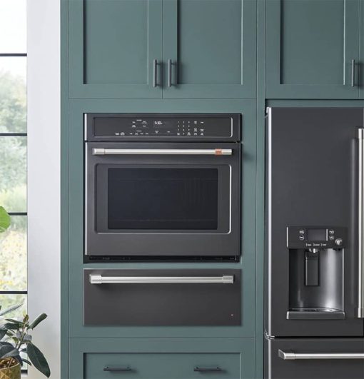 Cafe ADA 30" Matte Black With Brushed Stainless Warming Drawer - Image 5
