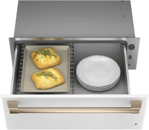 Cafe ADA 30" Matte White With Brushed Bronze Warming Drawer - Image 2