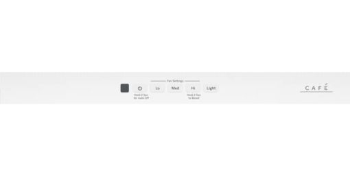 Cafe 30" Matte White Wall-Mount Glass Canopy Chimney Hood - Image 3
