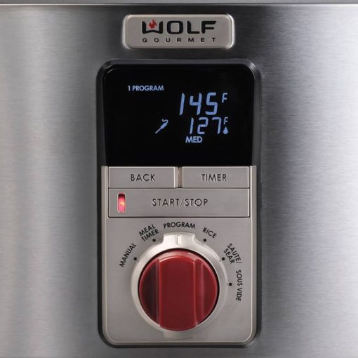Wolf Gourmet 7 Qt. Stainless Steel Red Knob Multi-Function Cooker - Image 5