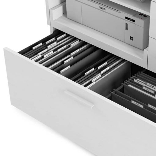 BDI Centro 6417 Satin White File Multifunction Cabinet - Image 3