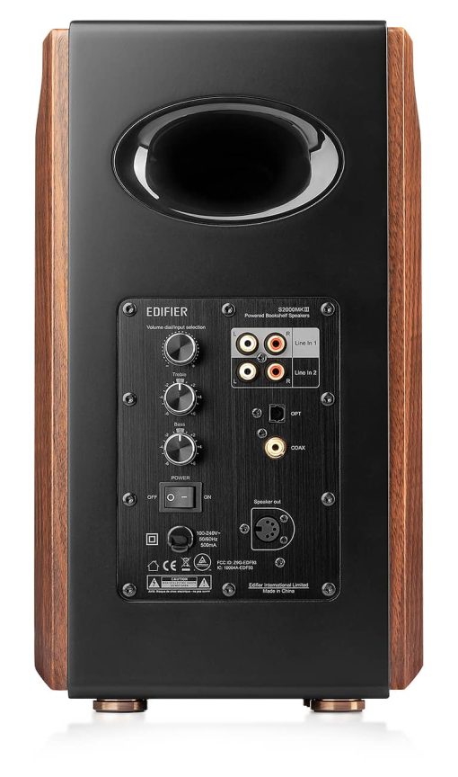 Edifier S2000 Brown/Black Powered Bluetooth Bookshelf Speakers (Pair) - Image 4