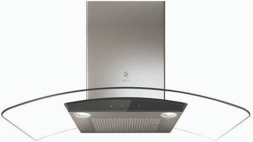 Elica Como 36" Stainless Steel & Black Glass Range Hood