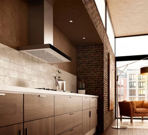 Elica Mezzano 30" Stainless Steel & Black Glass Range Hood - Image 3