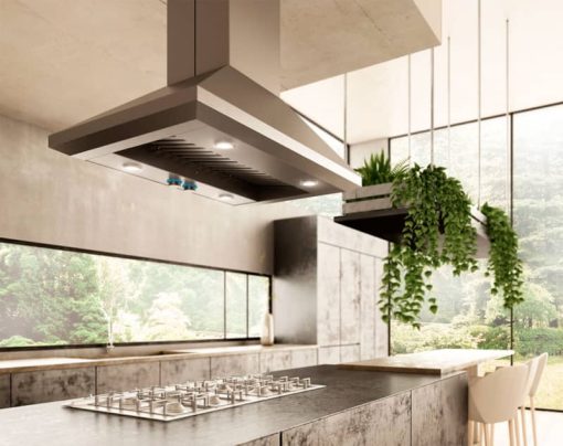 Elica Leone Island 42" Stainless Steel Range Hood - Image 3