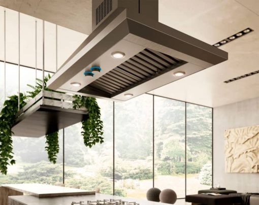 Elica Leone Island 42" Stainless Steel Range Hood - Image 2
