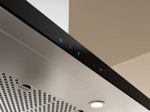 Elica Maggiore 36" Stainless Steel With Black Glass Island Hood - Image 4