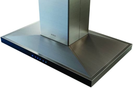 Elica Salice 36" Stainless Steel With Black Glass Island Hood