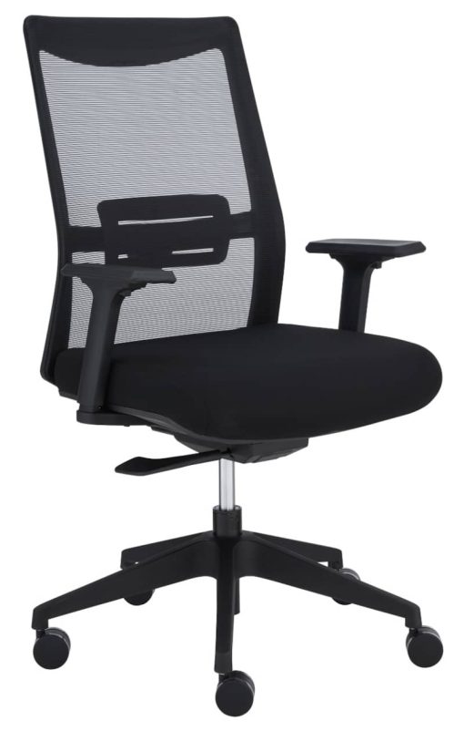 Euro Style Black Lasse High Back Office Chair