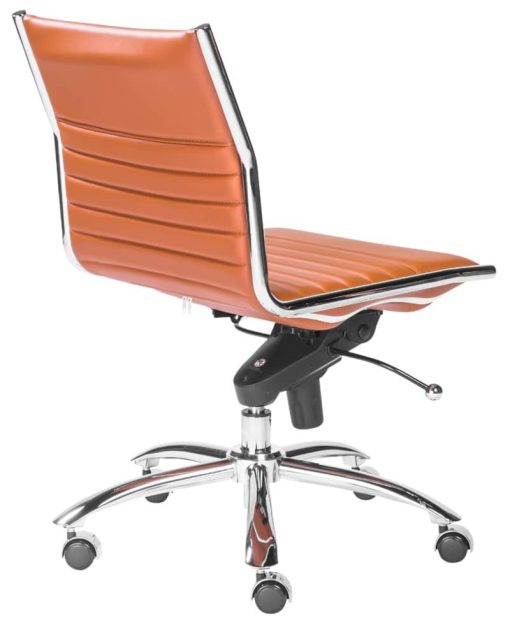 Euro Style Cognac Dirk Low Back Without Armrests Office Chair - Image 4