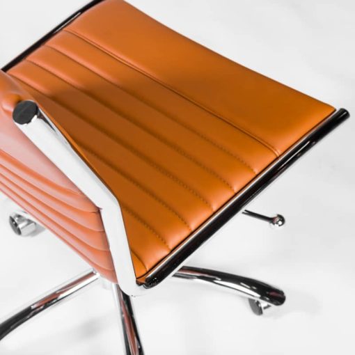 Euro Style Cognac Dirk Low Back Without Armrests Office Chair - Image 6