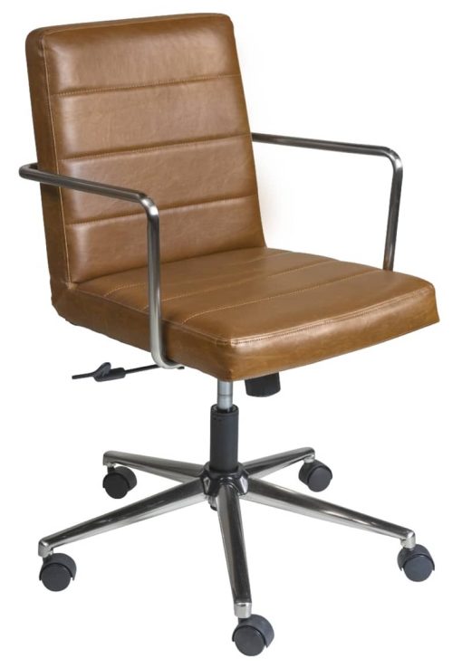 Euro Style Brown Leander Low Back Office Chair