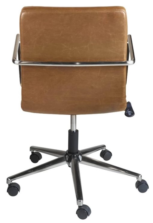 Euro Style Brown Leander Low Back Office Chair - Image 5