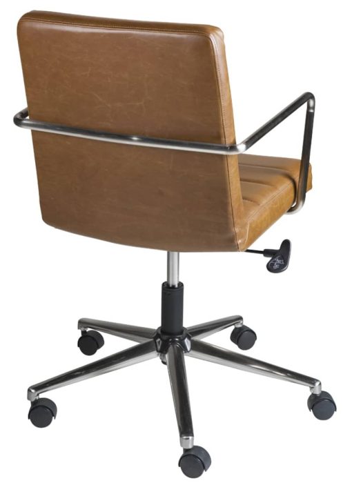 Euro Style Brown Leander Low Back Office Chair - Image 4