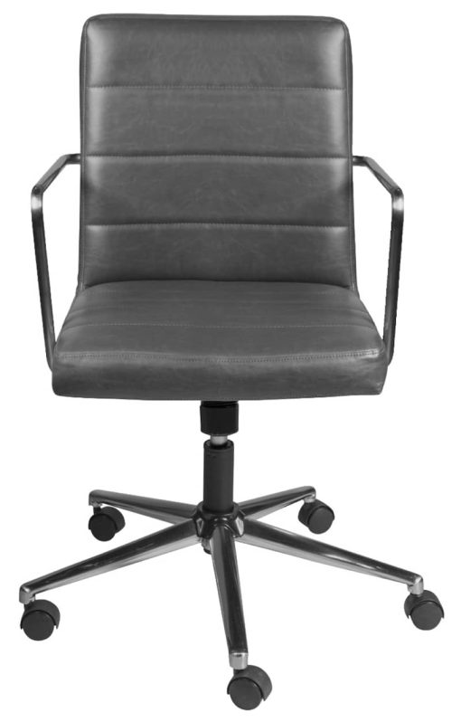 Euro Style Gray Leander Low Back Office Chair - Image 2