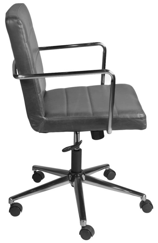 Euro Style Gray Leander Low Back Office Chair - Image 3