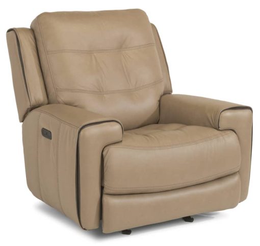 Flexsteel Wicklow Leather Power Gliding Recliner With Power Headrest