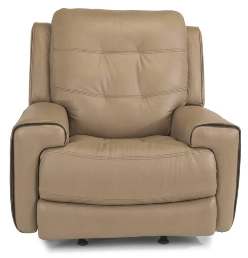 Flexsteel Wicklow Leather Power Gliding Recliner With Power Headrest - Image 3
