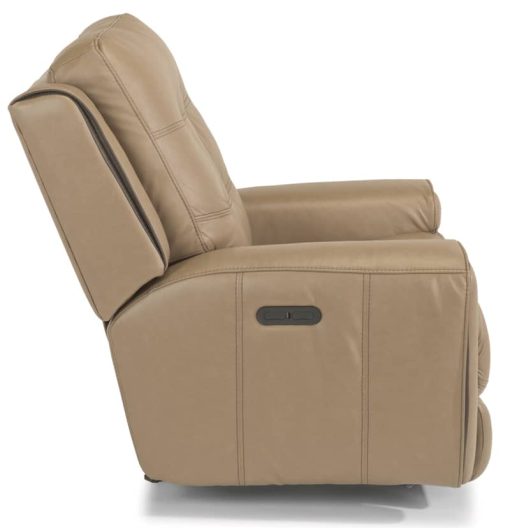 Flexsteel Wicklow Leather Power Gliding Recliner With Power Headrest - Image 4