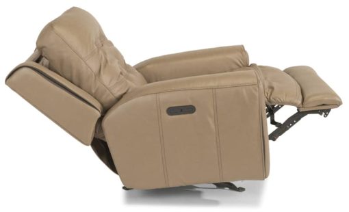 Flexsteel Wicklow Leather Power Gliding Recliner With Power Headrest - Image 5