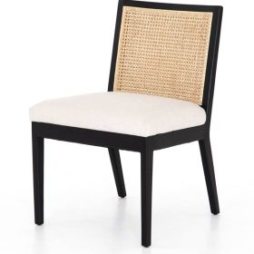 Four Hands Belfast Collection Brushed Ebony Antonia Cane Dining Chair