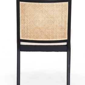 Four Hands Belfast Collection Brushed Ebony Antonia Cane Dining Chair - Image 6
