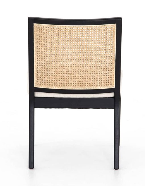 Four Hands Belfast Collection Brushed Ebony Antonia Cane Dining Chair - Image 6