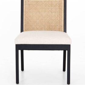 Four Hands Belfast Collection Brushed Ebony Antonia Cane Dining Chair - Image 3