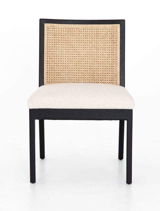 Four Hands Belfast Collection Brushed Ebony Antonia Cane Dining Chair - Image 3