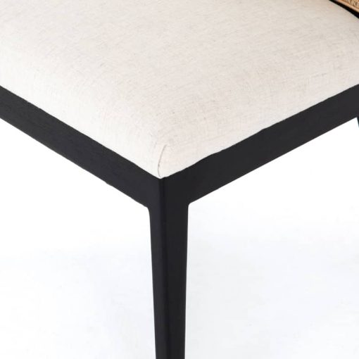 Four Hands Belfast Collection Brushed Ebony Antonia Cane Dining Chair - Image 9