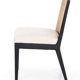 Four Hands Belfast Collection Brushed Ebony Antonia Cane Dining Chair - Image 5
