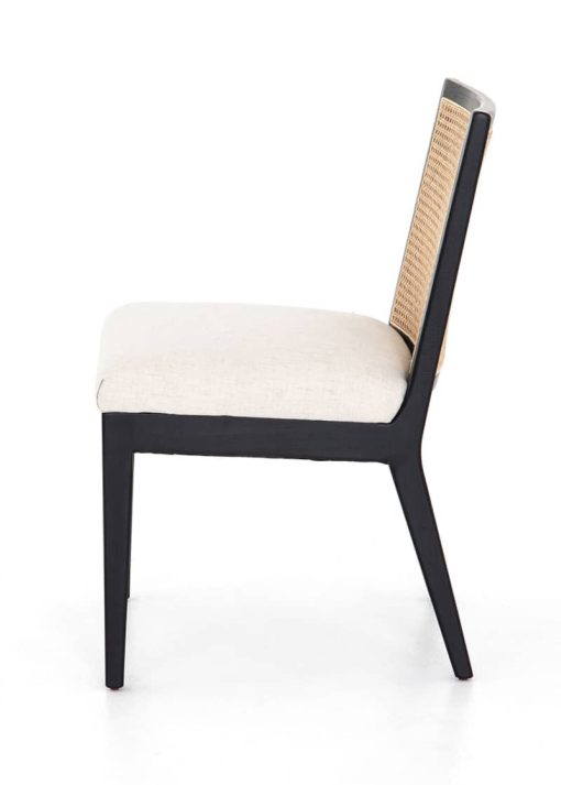 Four Hands Belfast Collection Brushed Ebony Antonia Cane Dining Chair - Image 5