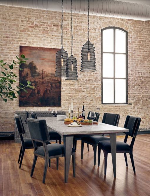 Four Hands Wells Collection Misty Black Jax Dining Chair - Image 2