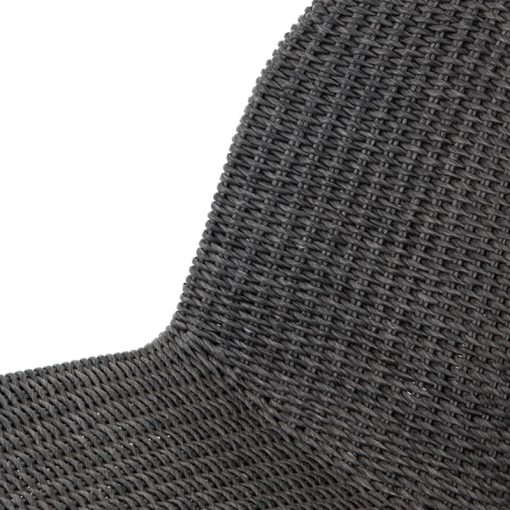Four Hands Grass Roots Collection Vintage Coal Portia Outdoor Dining Chair - Image 8