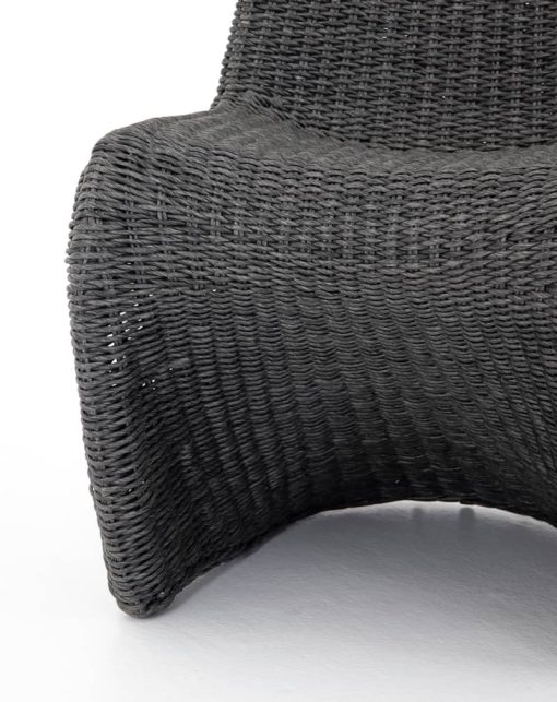 Four Hands Grass Roots Collection Vintage Coal Portia Outdoor Dining Chair - Image 6