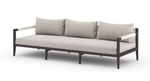 Four Hands Solano Collection 93" Sherwood Stone Grey Outdoor Sofa
